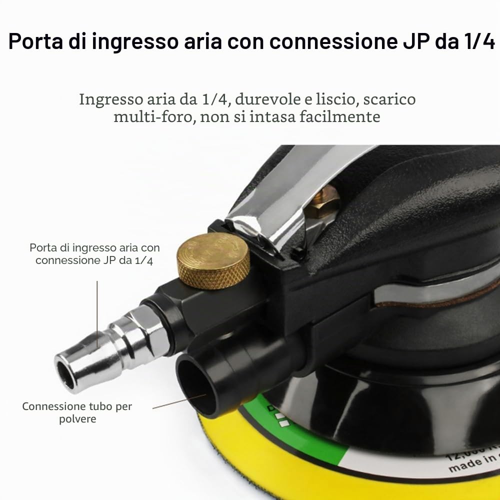 Weytoll Levigatrice Orbitale Pneumatica 150 mm 10000 giri/min