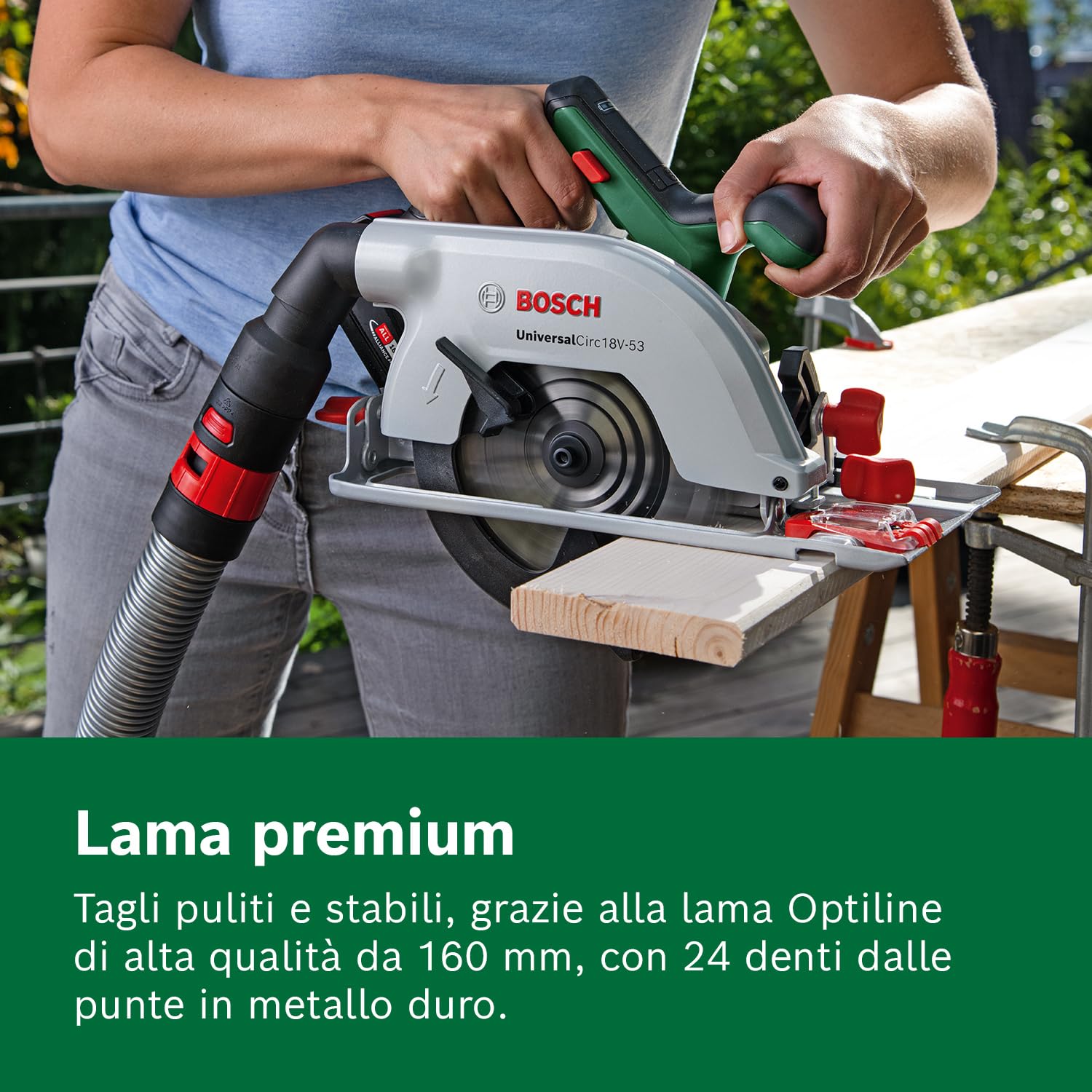 Bosch UniversalCirc 18V-53 sega circolare a batteria 53mm
