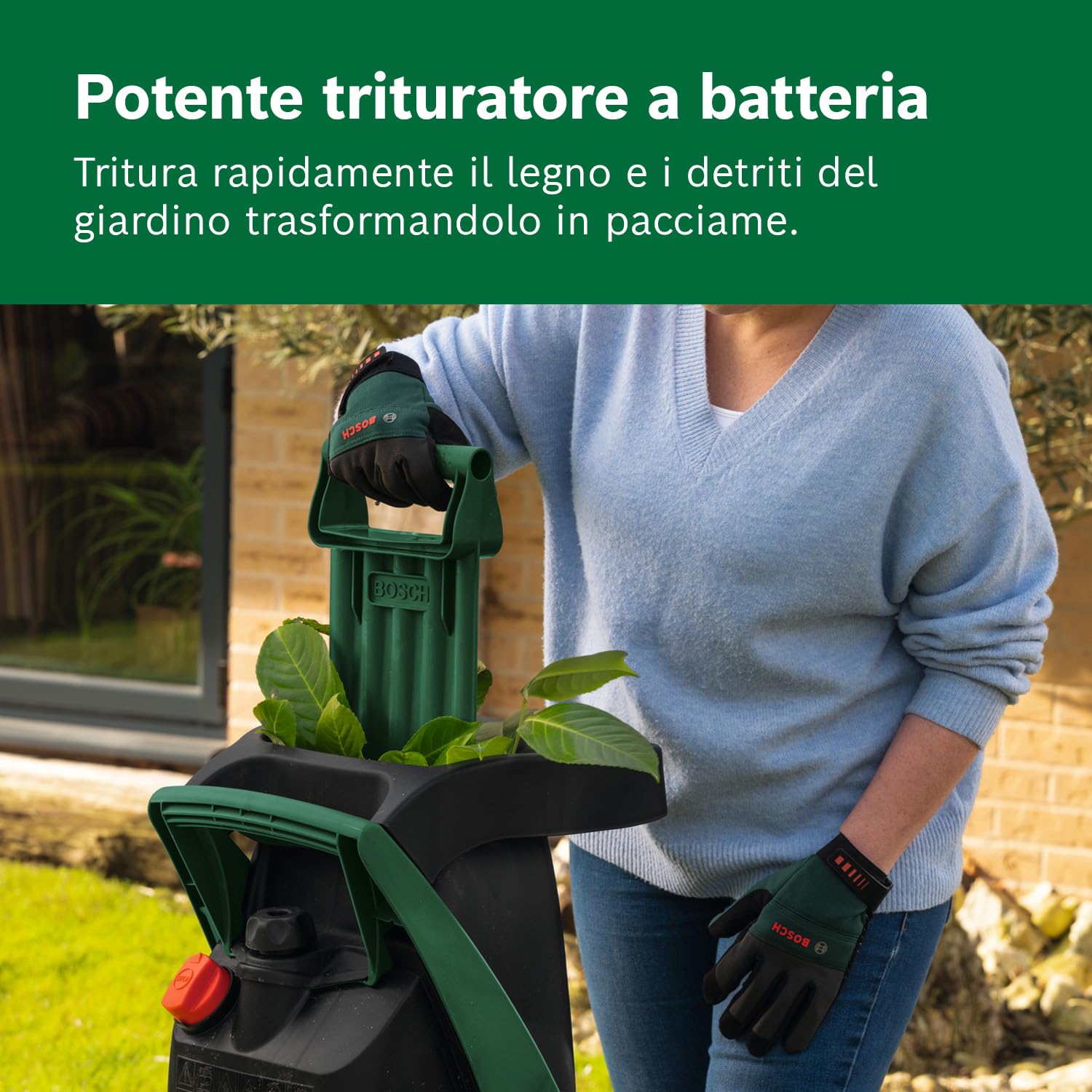 Bosch UniversalShredder 2x18V-25 biotrituratore a batteria 25 mm