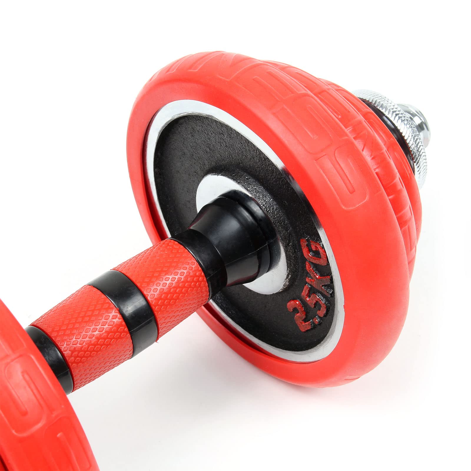 Wiltec Set Manubri 20 kg 2in1 Bilanciere 12 Dischi 30mm