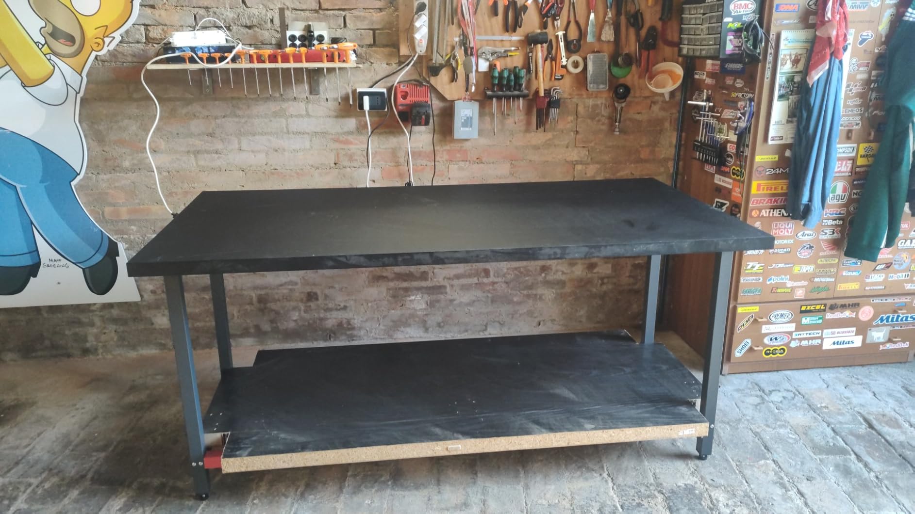 Wiltec Telaio banco lavoro acciaio 125x57x81 cm antracite