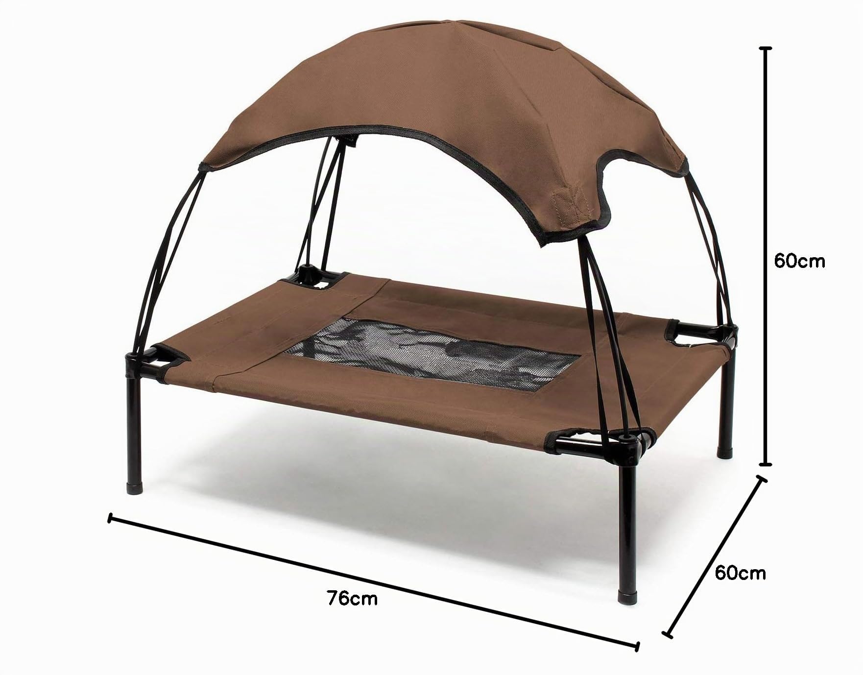Wiltec Brandina Cane con Tettoia Marrone 76x60cm fino 25kg