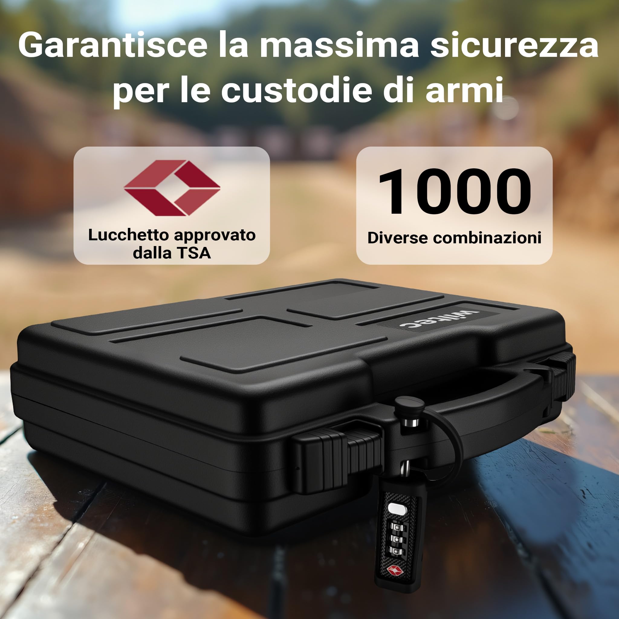 Wiltec Set Lucchetto TSA Valigie Combinazione 1 Pezzo