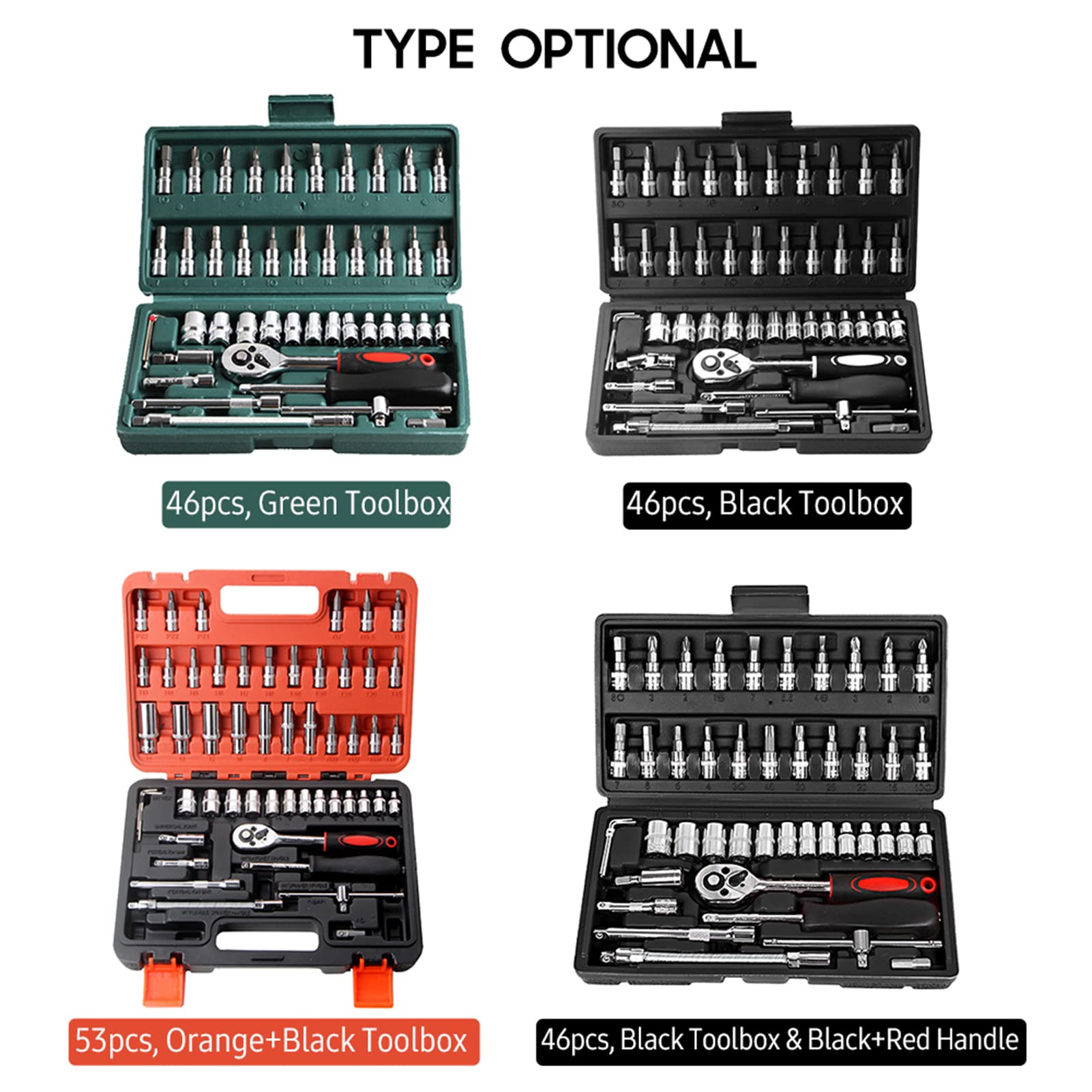 Weytoll Set chiavi a bussola 53 pezzi 1/4" carbonio