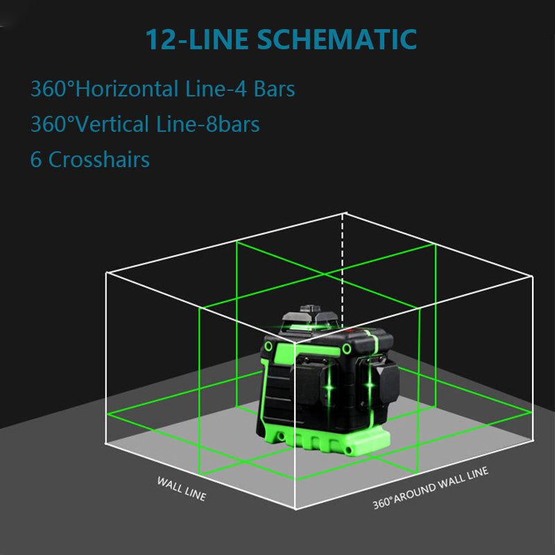 Tilswall Livella Laser 12 Linee 3x360° Autolivellante Treppiede