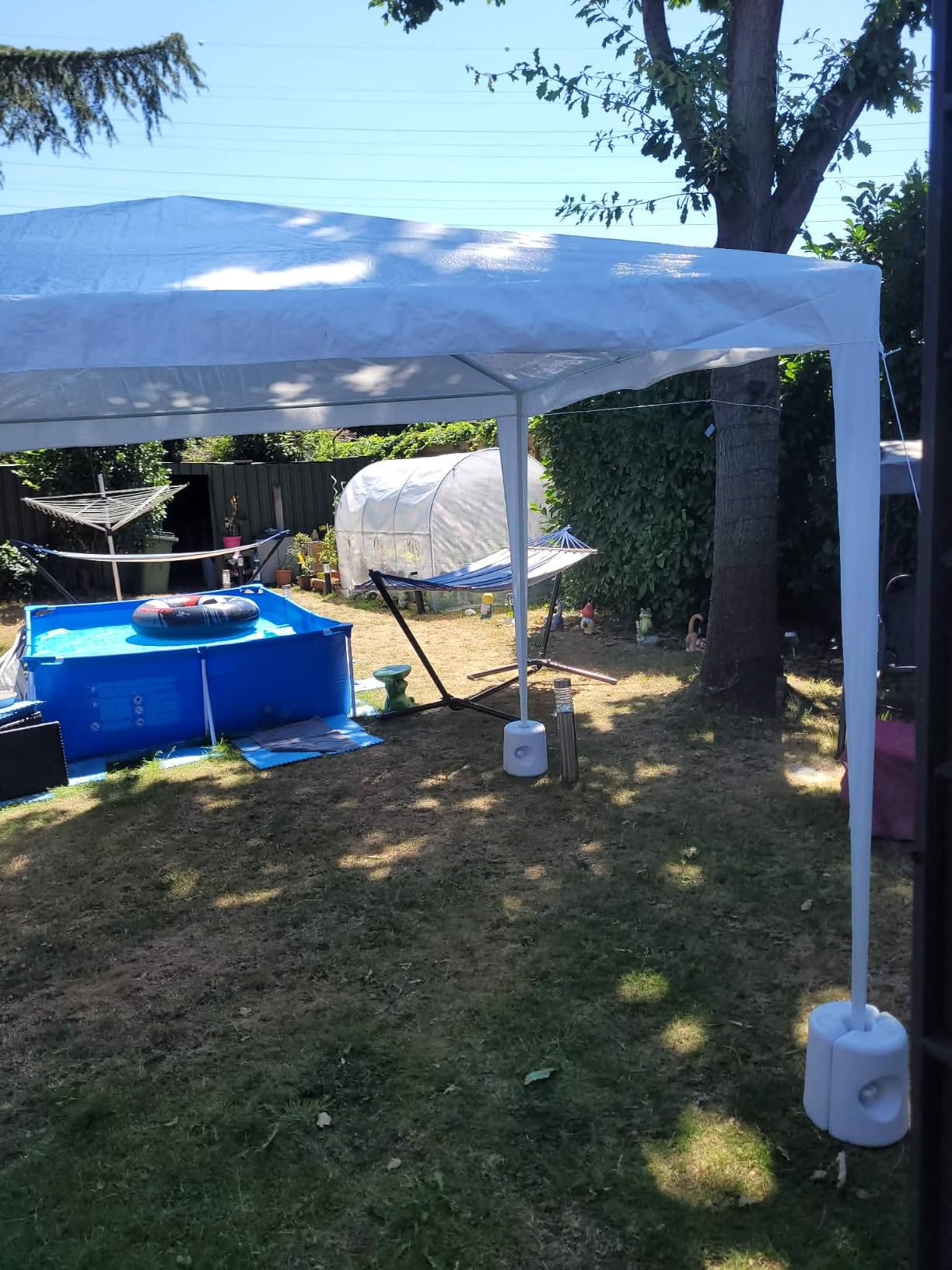 Wiltec Gazebo Blu 3x3m con Pareti Laterali Protezione UV50+