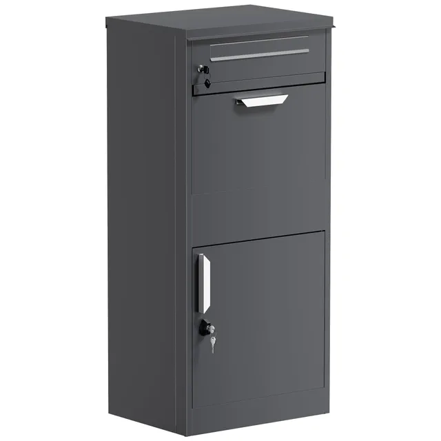 Wiltec cassetta pacchi antracite 500x370x1120 mm con serratura