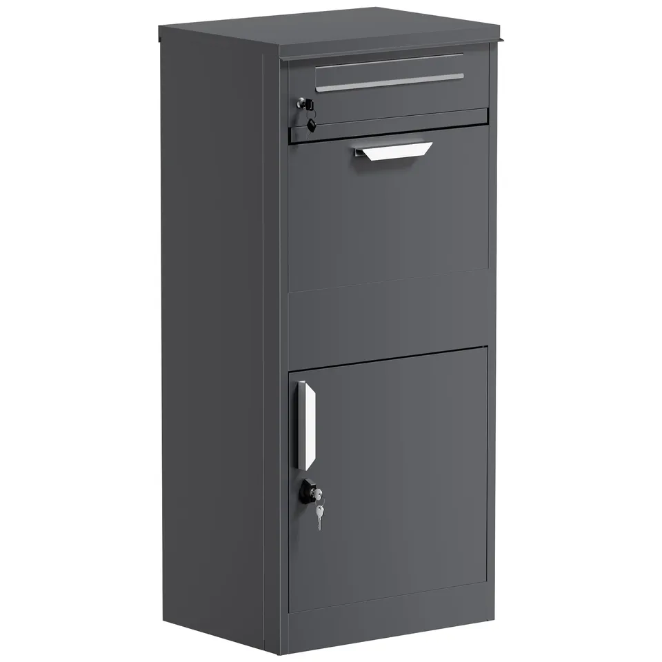 Wiltec cassetta pacchi antracite 500x370x1120 mm con serratura