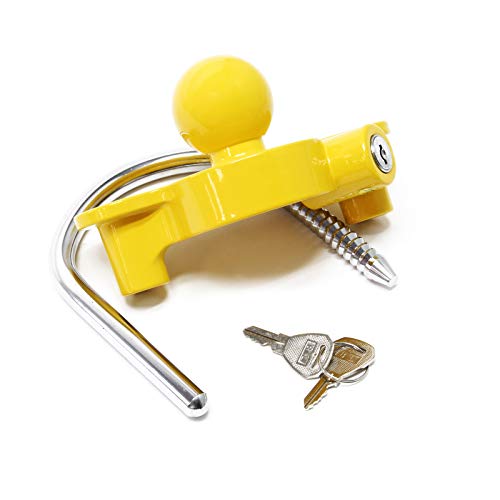 Wiltec Lucchetto rimorchio 50 mm giallo antifurto
