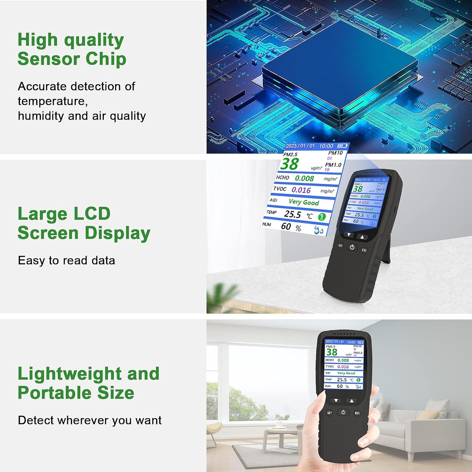 Tilswall Monitor Aria Interni 8-in-1 PM2.5 HCHO