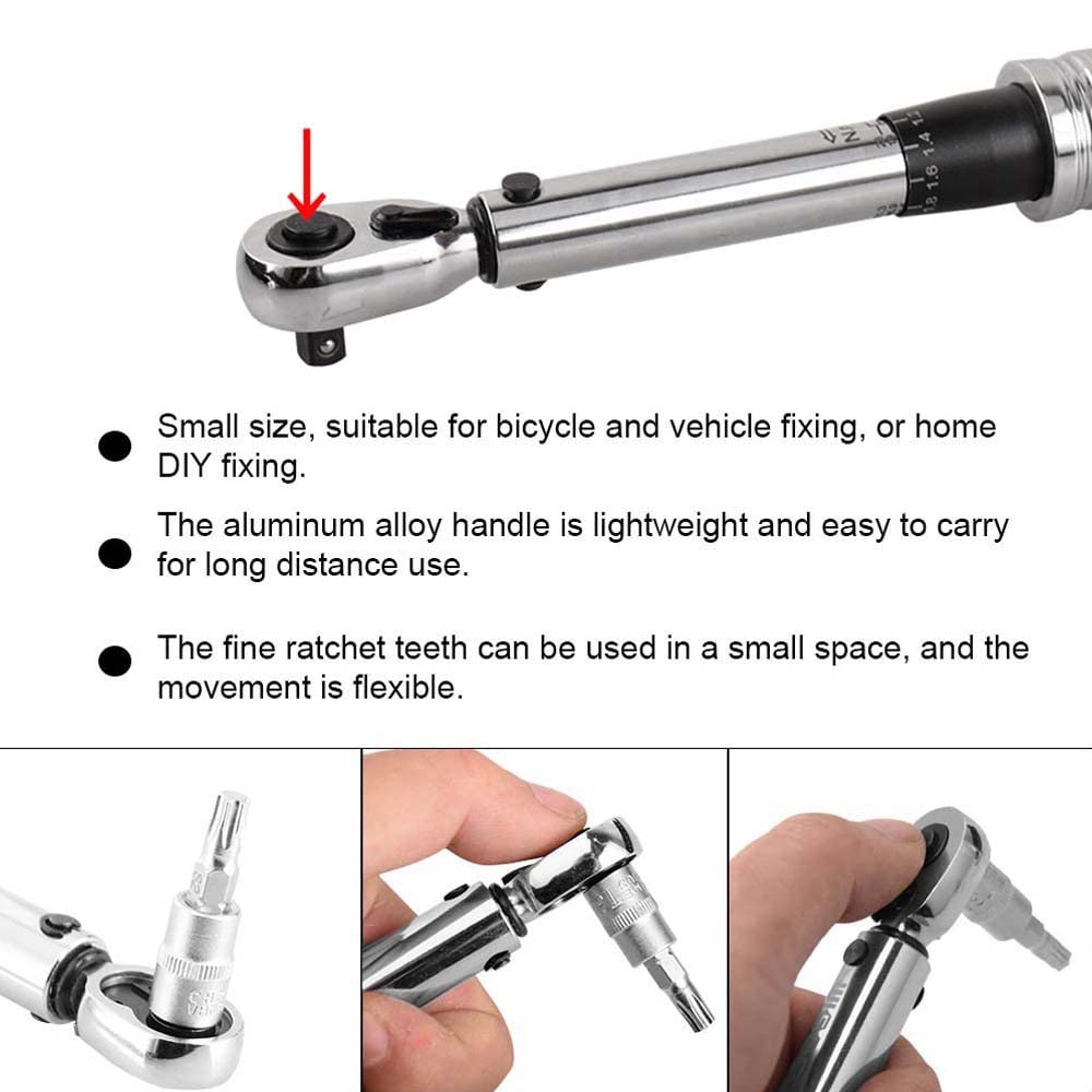 Weytoll Chiave Dinamometrica 1/4" 1-25Nm Set 9 Bit Bici