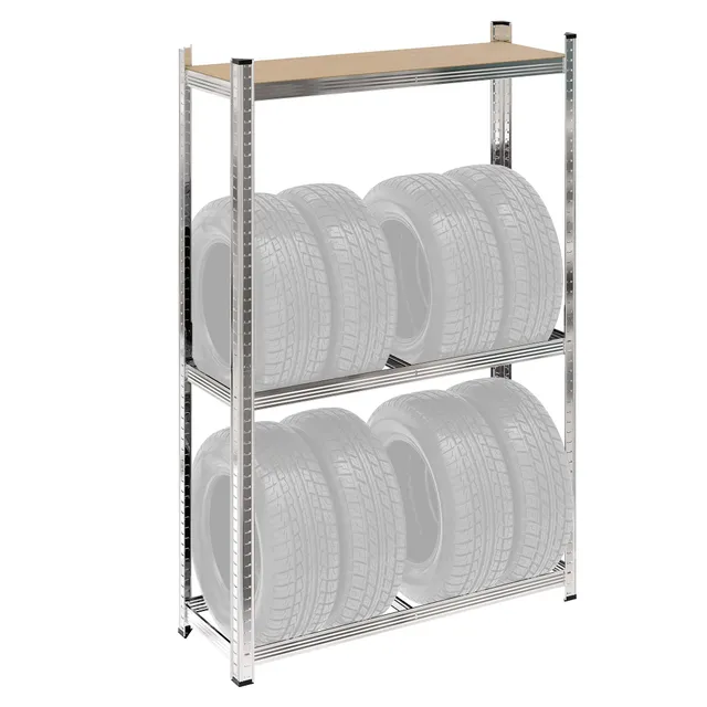 Wiltec Scaffale portagomme 180x120x40 cm 8 gomme 795 kg
