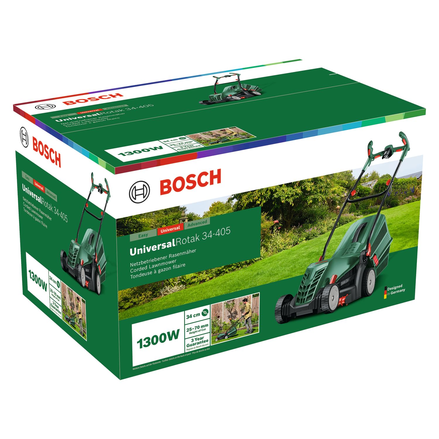 Bosch UniversalRotak 34-405 tagliaerba elettrico 1300 W