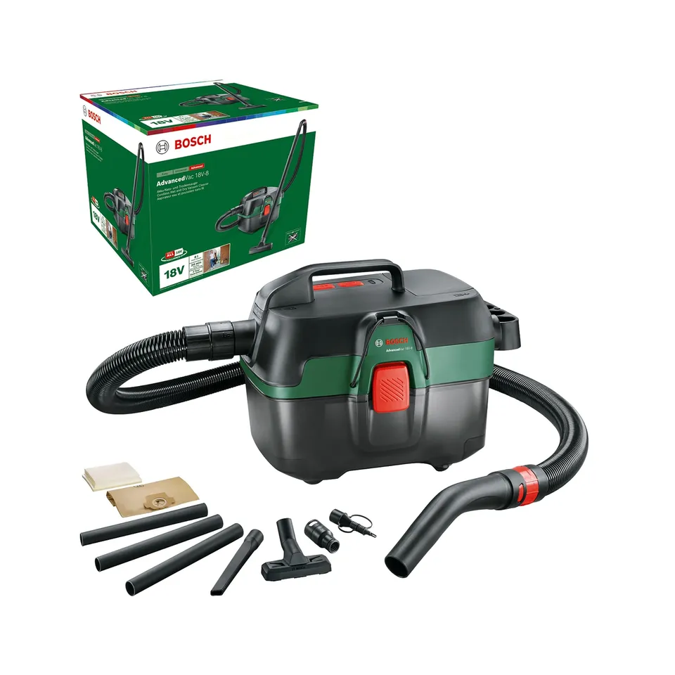 Bosch AdvancedVac 18V-8 aspiratore 18V secco umido accessori