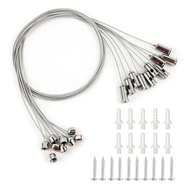 Wzone kit sospensione 1,5 mm x 1 m acciaio inox per LED