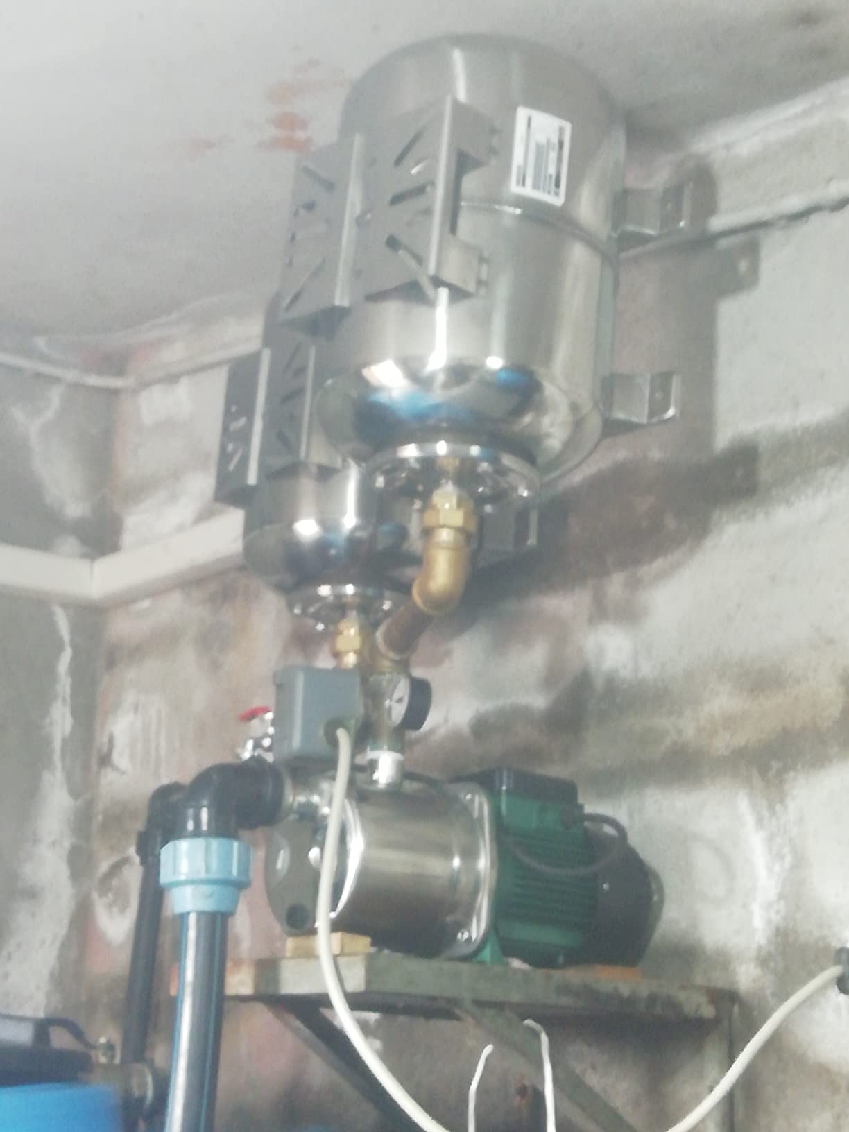 Wiltec Vaso di espansione 50 L orizzontale inox EPDM