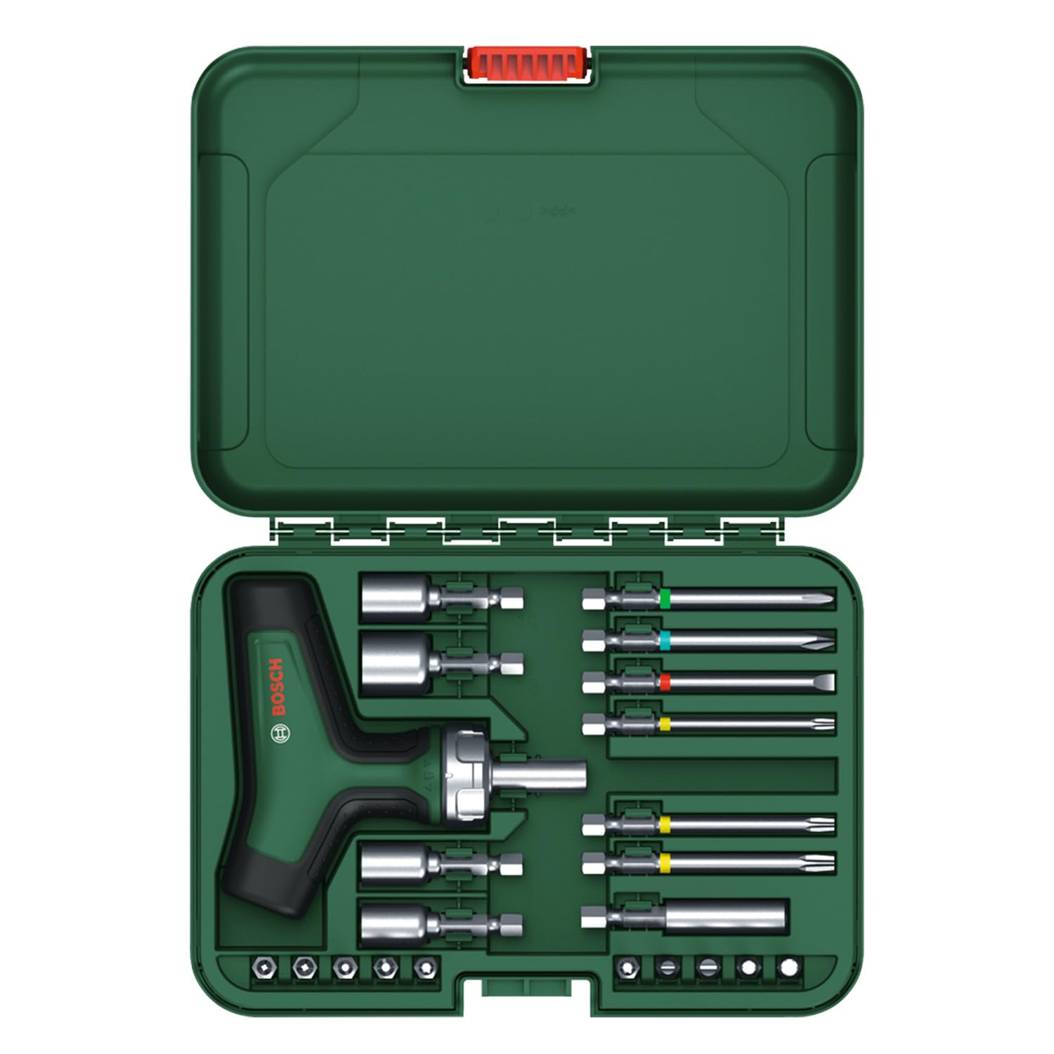 Bosch Set Cacciavite a Cricchetto a T 22 Pezzi 46 Nm