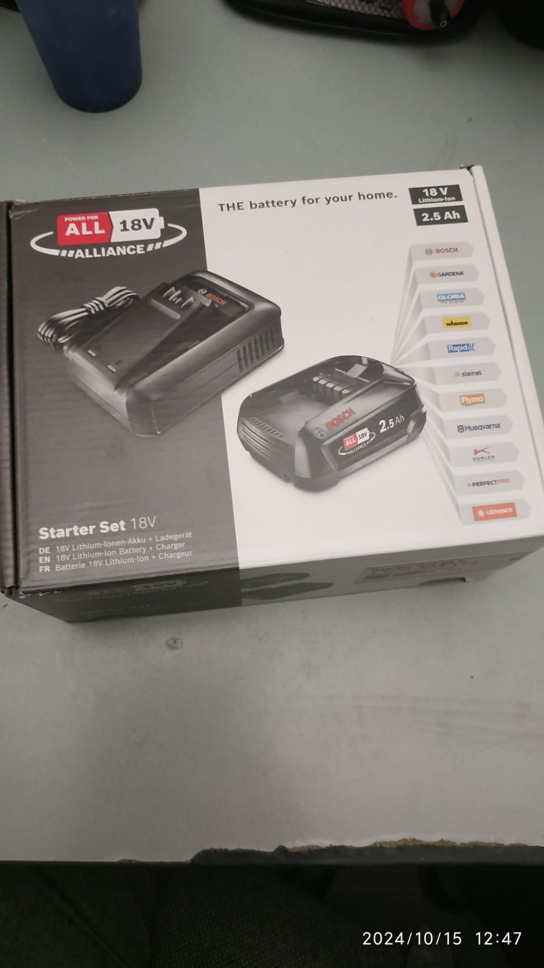 Bosch Starter Set 18V Batteria 2,5Ah + Caricabatteria
