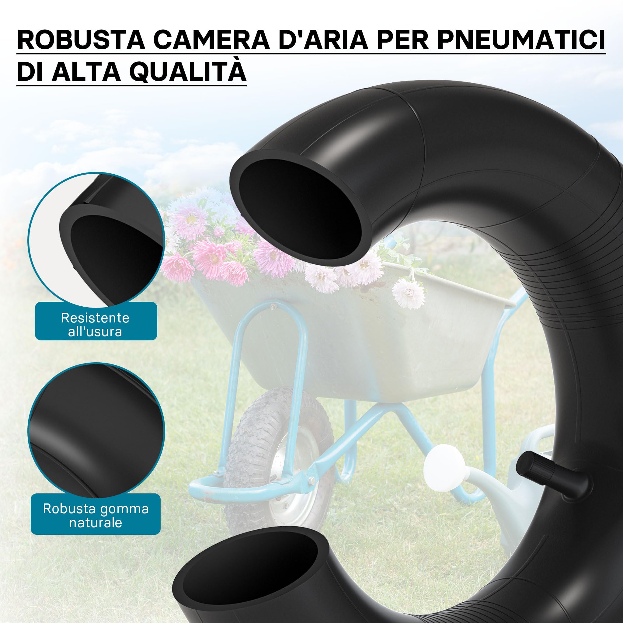 Wiltec camera d'aria 16x6.50-8 TR13 trattorino rasaerba
