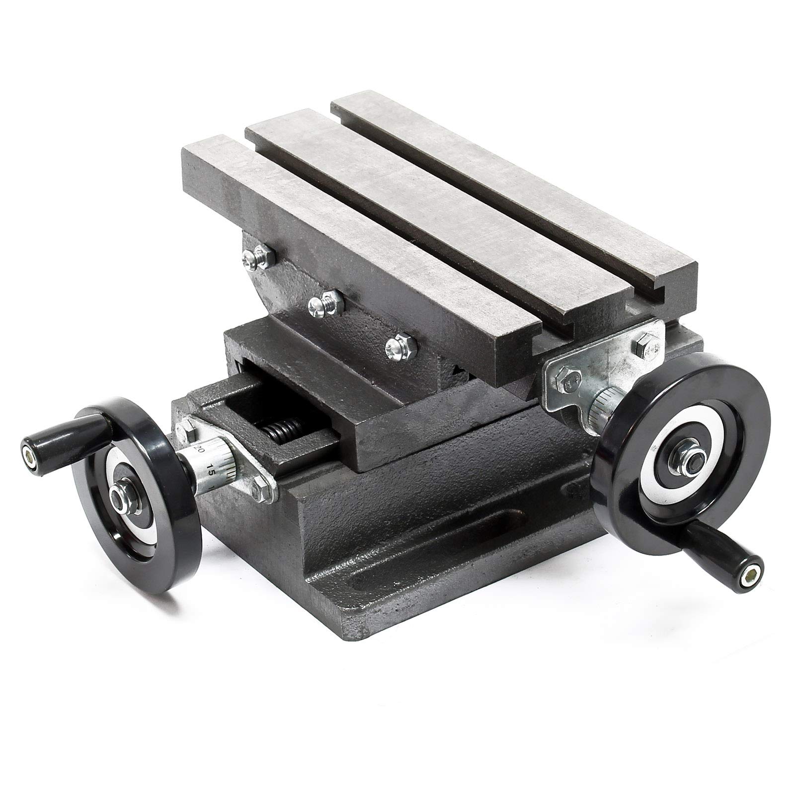 Wiltec Tavola a Croce 220x100 mm per Fresatura in Ghisa