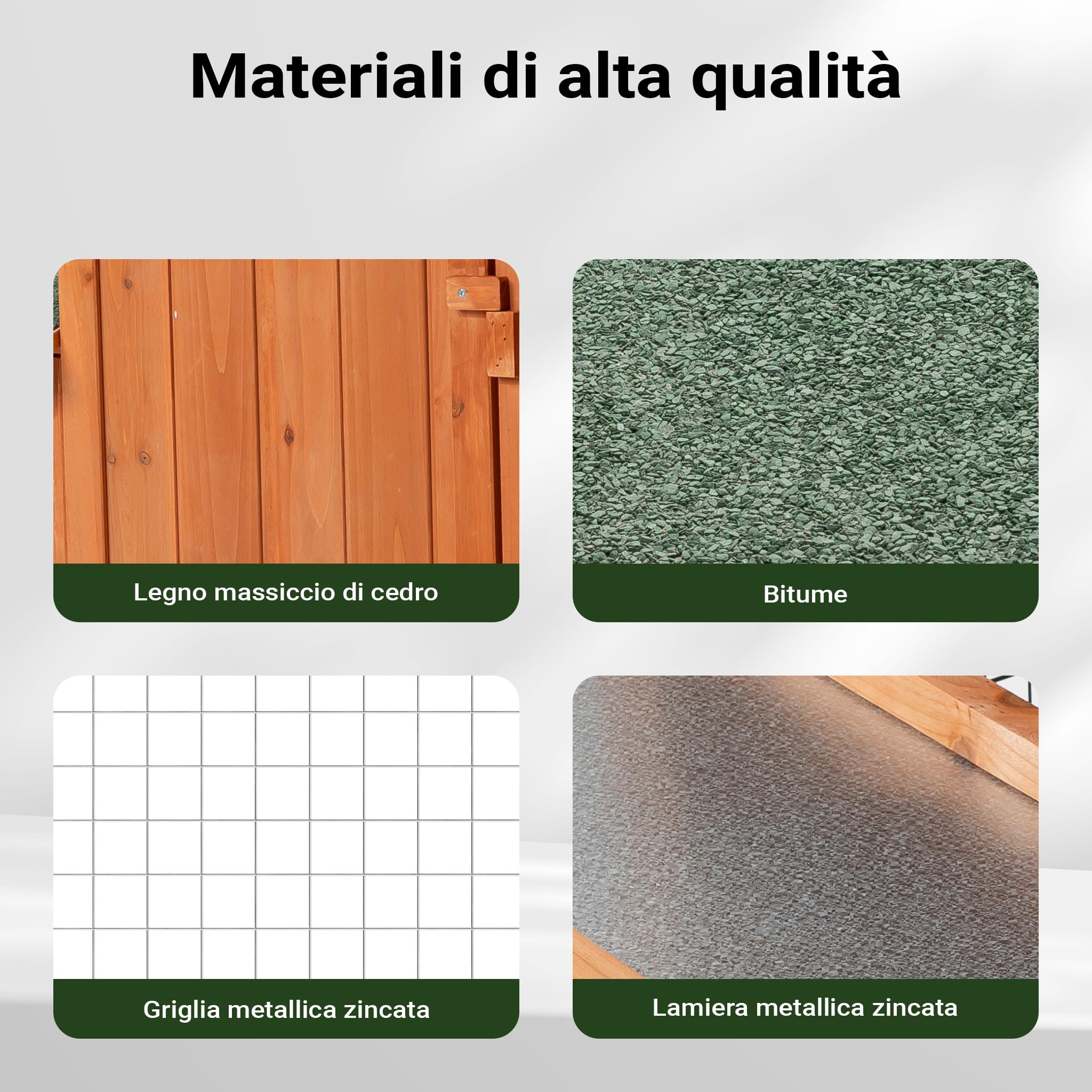 Wiltec conigliera recinto esterno 219x53x85 cm