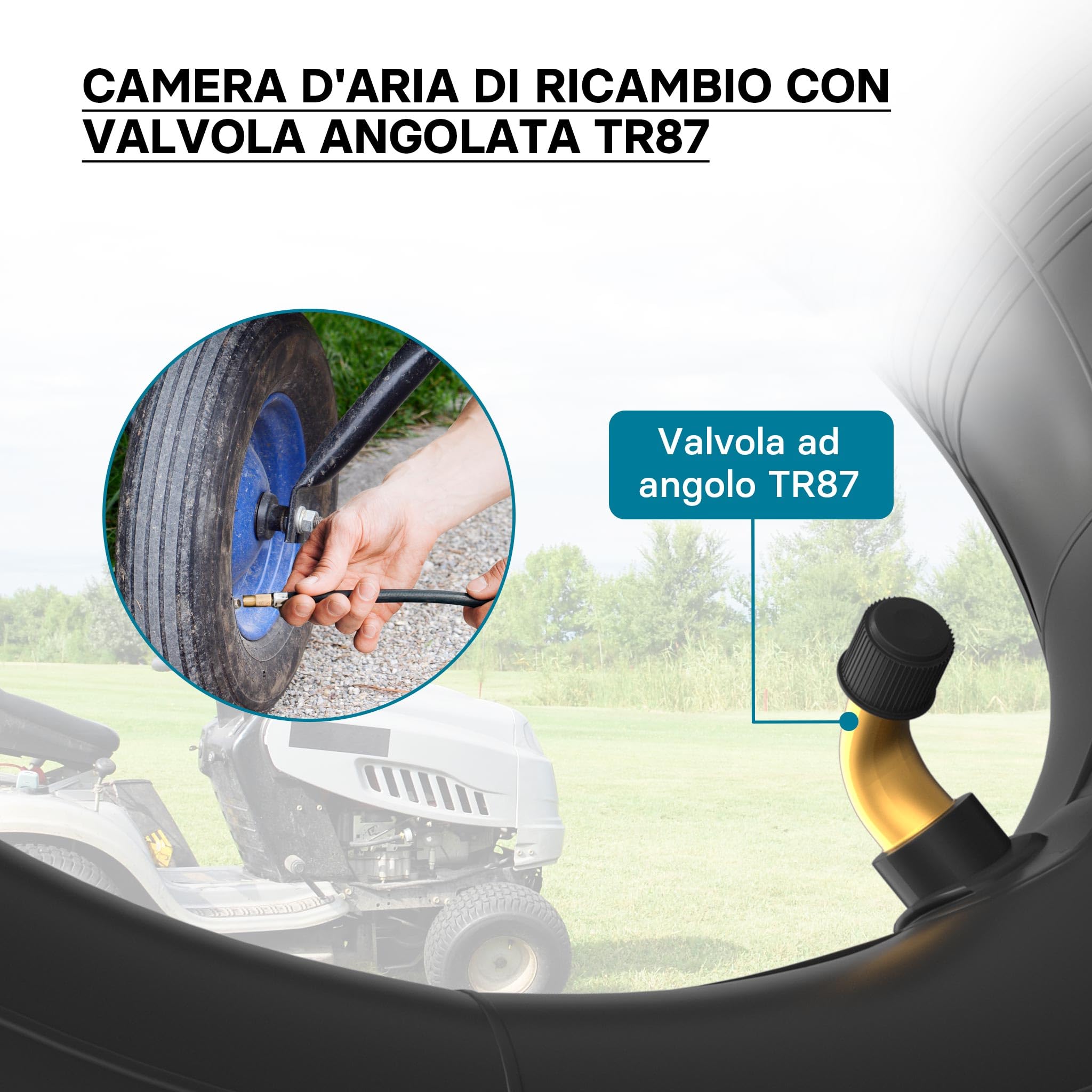 Wiltec camera d'aria trattorino 15x6.00-6 valvola angolo