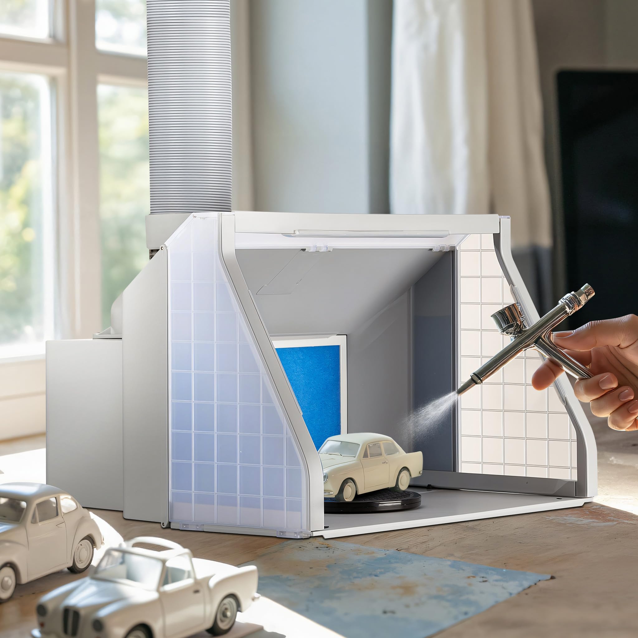 Wiltec Cabina Verniciatura 9 m³/min LED Doppia Ventola