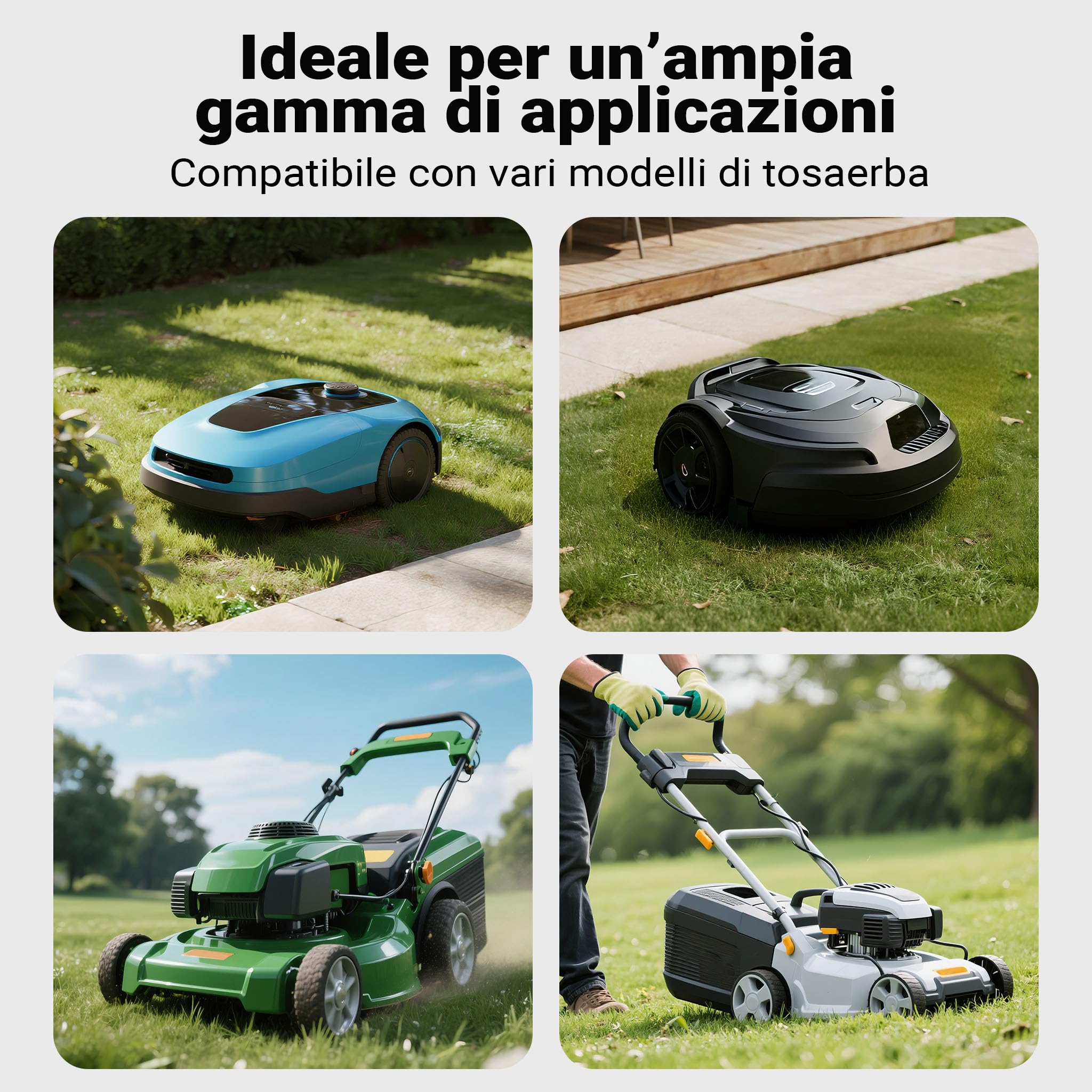 Wiltec lame robot rasaerba titanio V1 35x18mm 1 foro