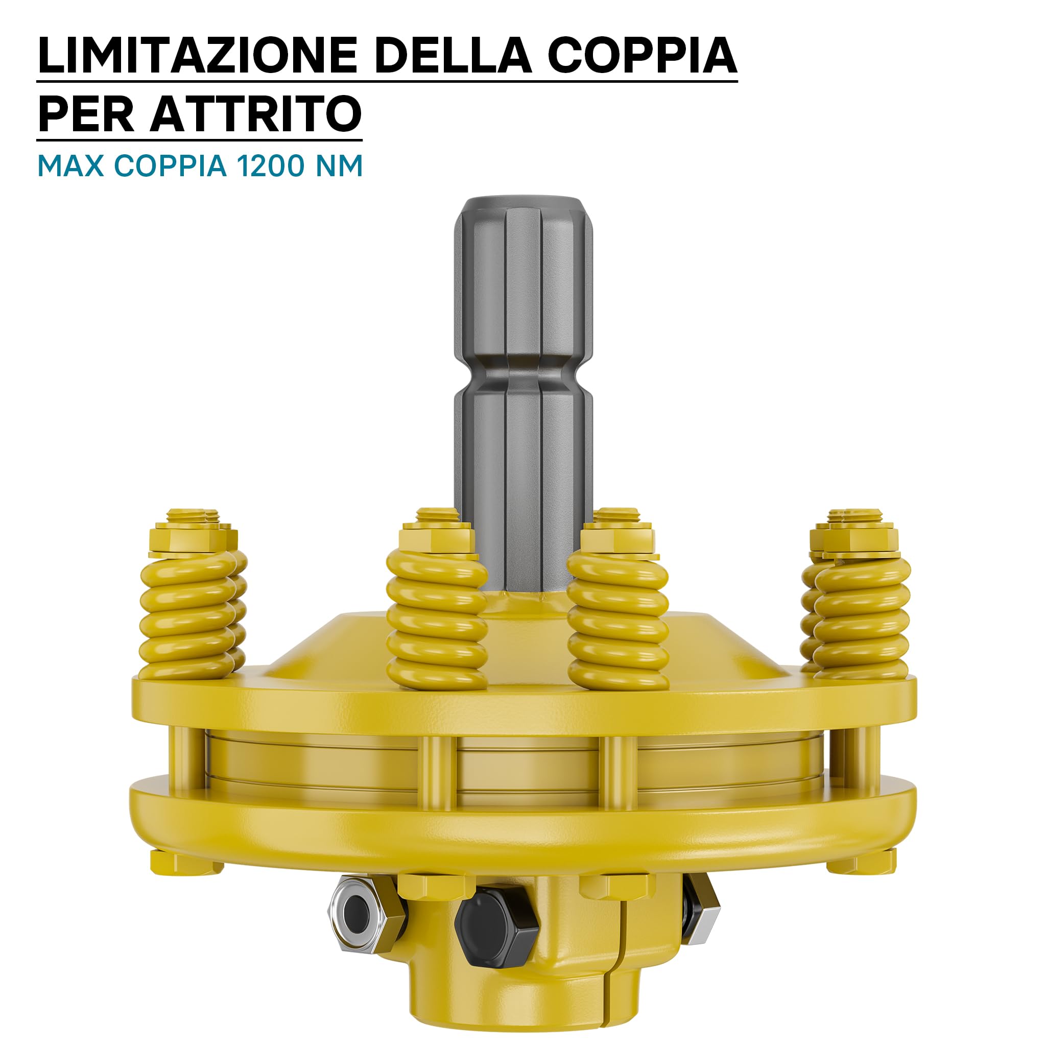 Wiltec Frizione Albero Cardanico 1 3/8" Z6 1200Nm Gialla