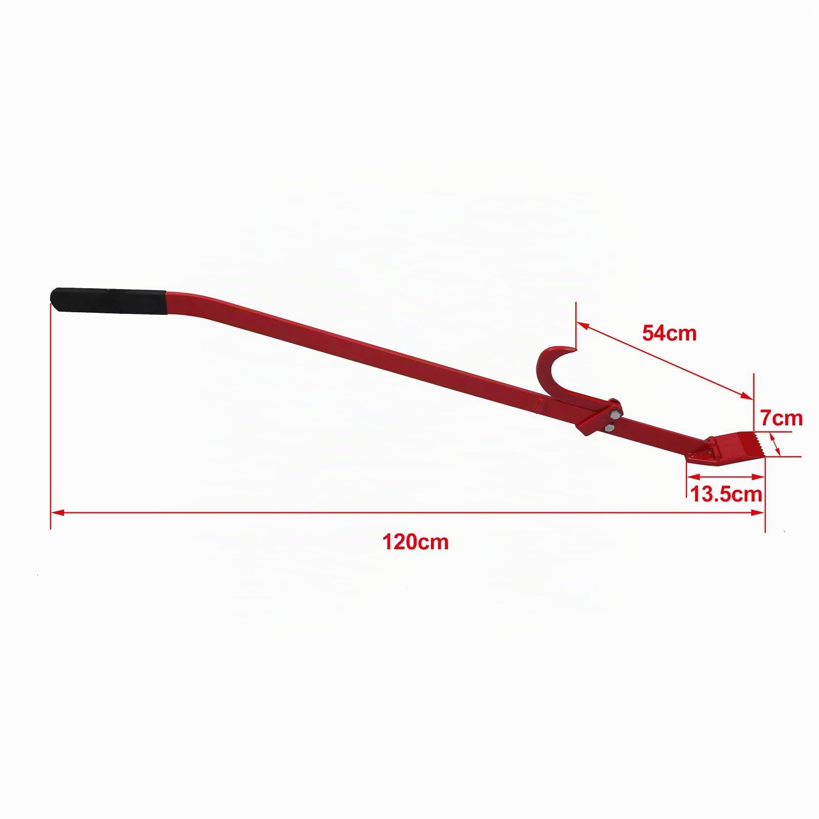 Wiltec Giratronchi leva 120 cm per tronchi 540 mm