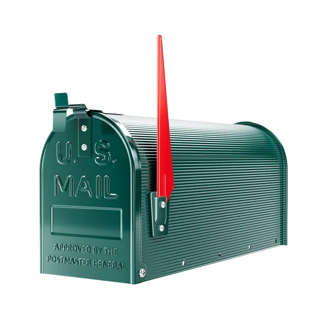 Wiltec Cassetta Postale Americana Verde in Acciaio