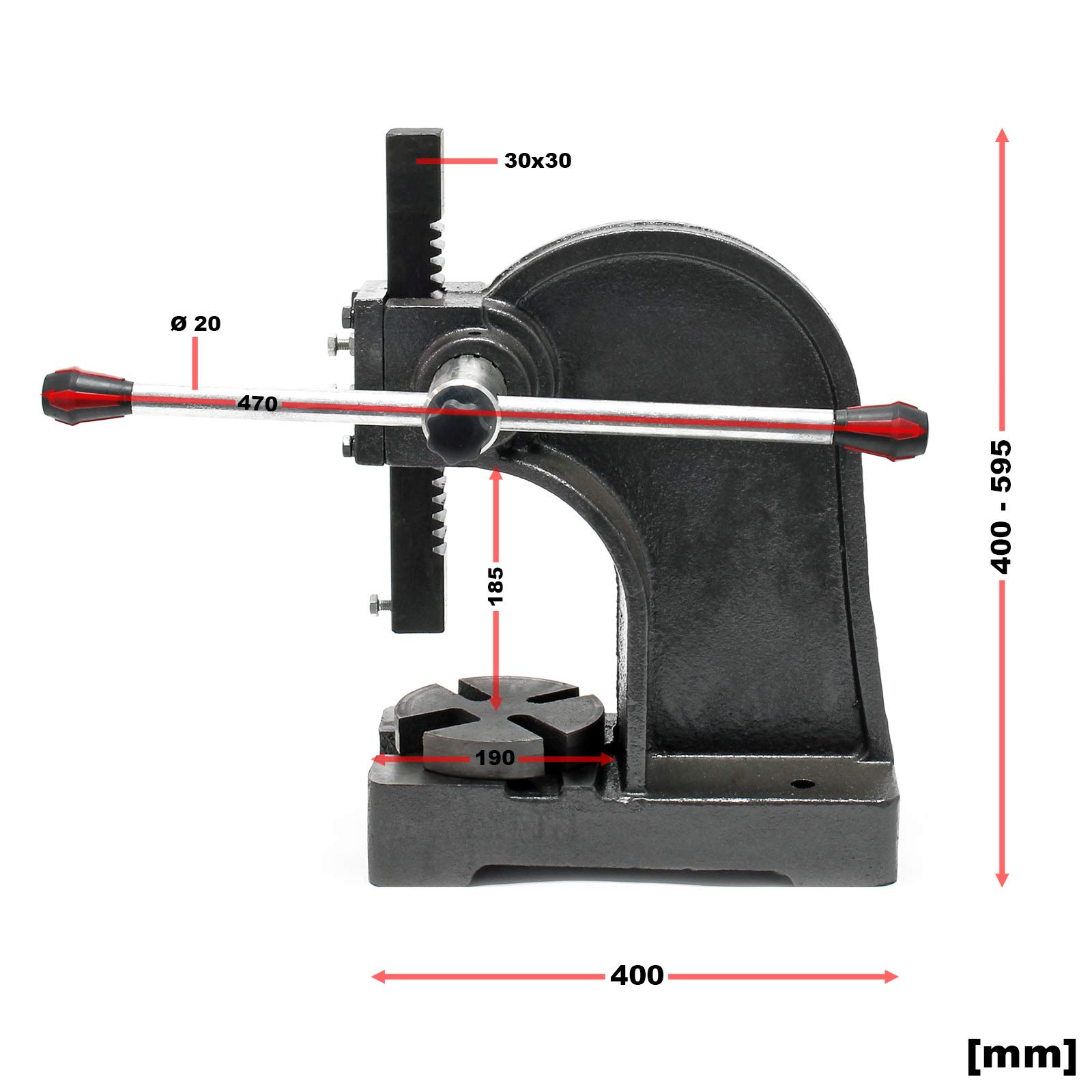 Wiltec Pressa Manuale Cremagliera 2t Banco Ghisa