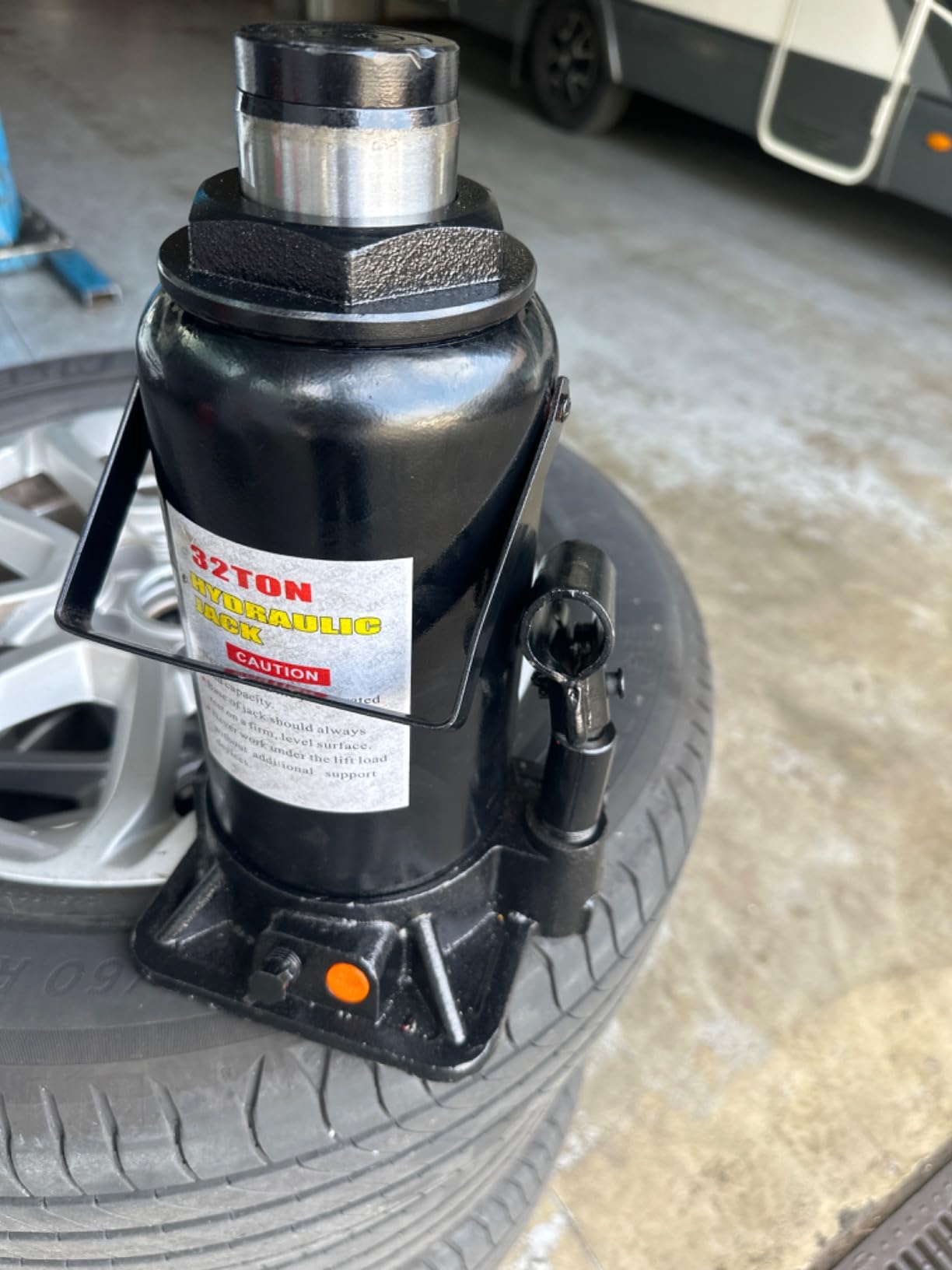 Wiltec cric a bottiglia idraulico 20 t 244-449 mm abbassamento lento