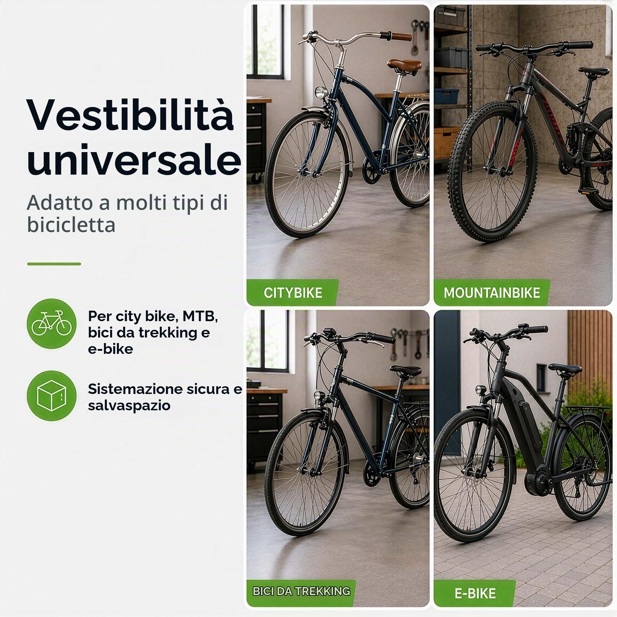 Wiltec rastrelliera porta bici 1 posto estensibile acciaio