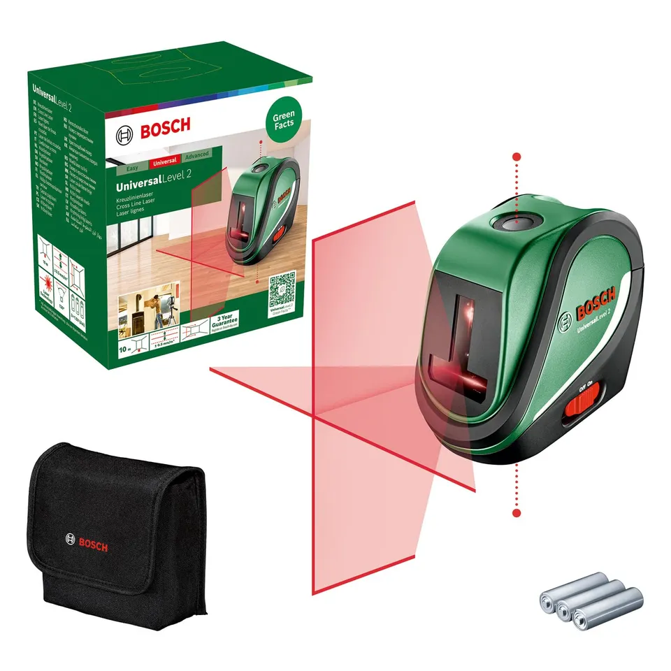 Bosch UniversalLevel 2 Livella Laser Croce + Treppiede
