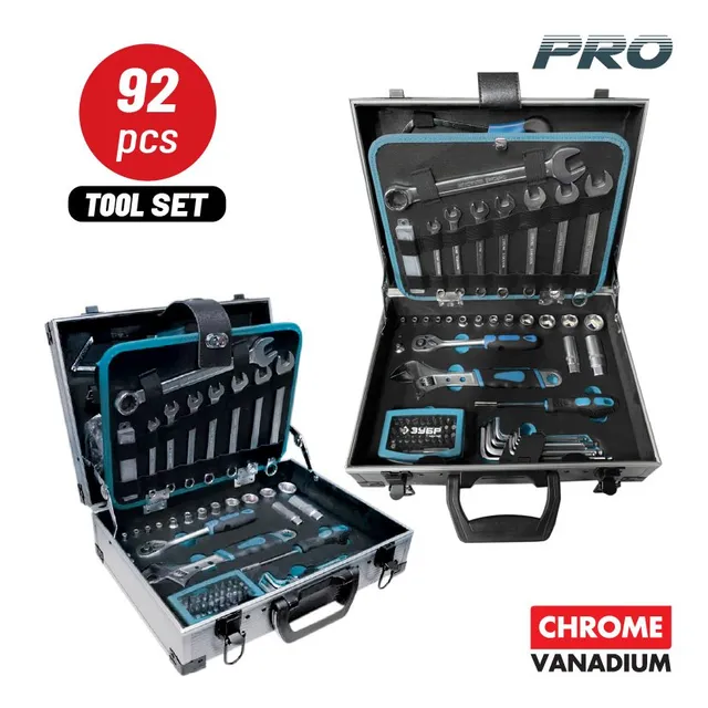 Bormann Set Attrezzi 92 Pezzi Valigia Alluminio Cr-V