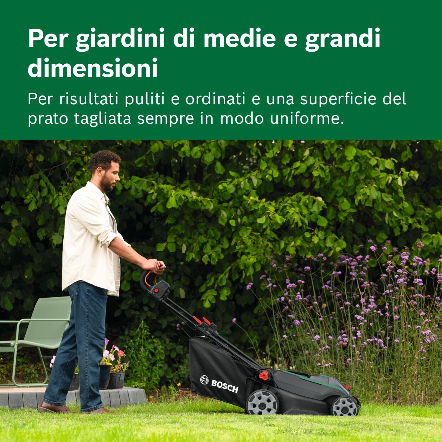 Bosch Rotak 18V2-43 rasaerba batteria 2x4.0Ah brushless