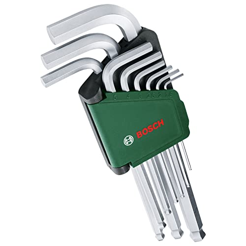 Bosch Set Chiavi a Brugola 9 Pezzi Testa a Sfera