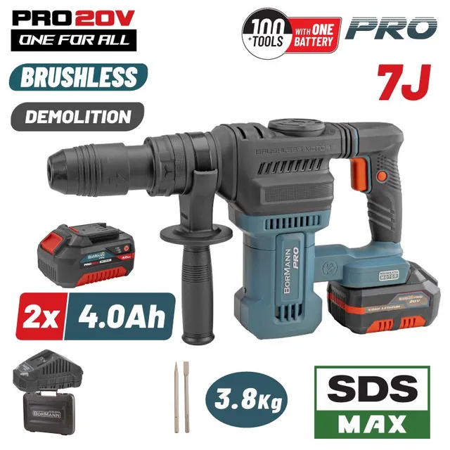 Bormann Pro BBP5311X44CA martello demolitore 20V SDS-Max 7J