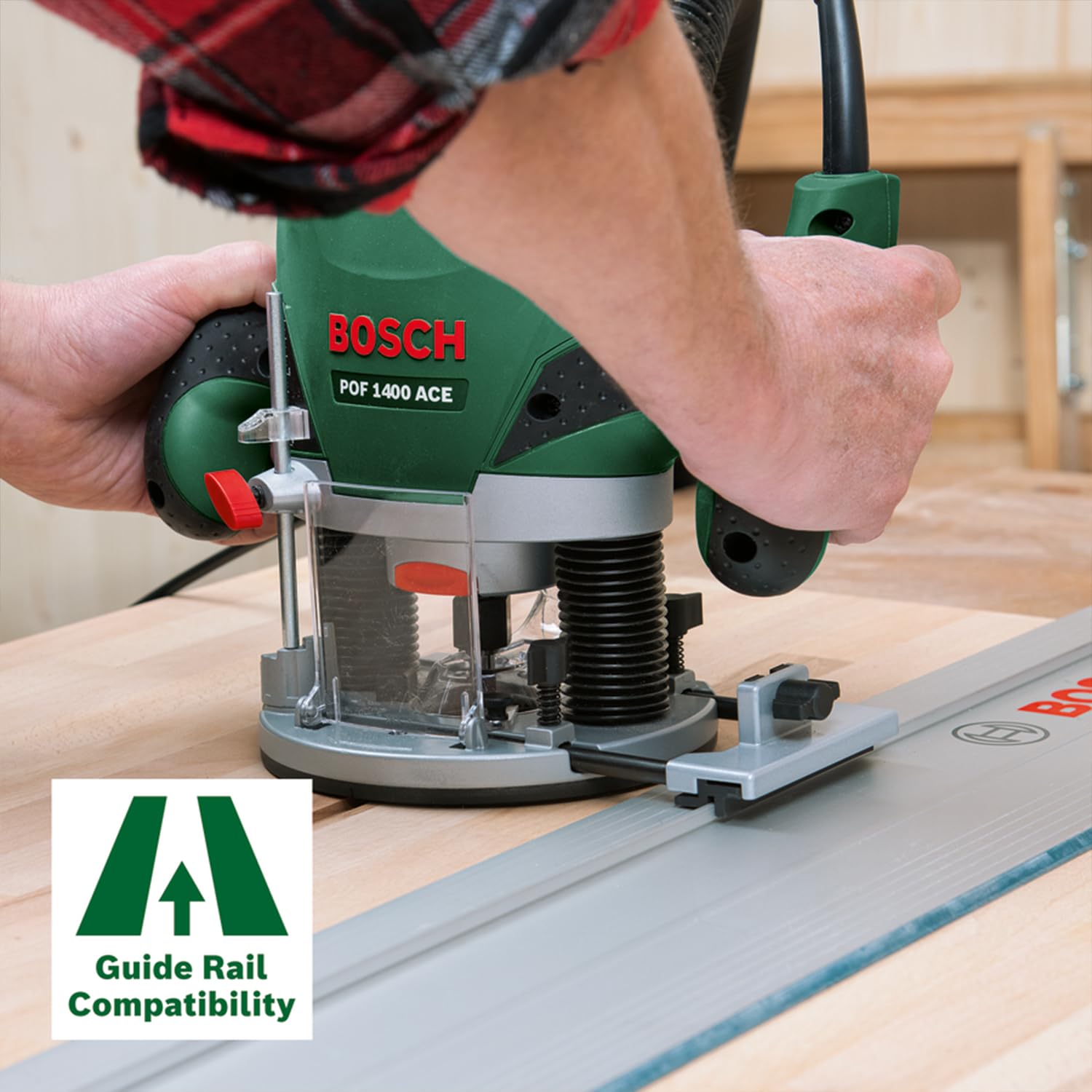 Bosch POF 1400 ACE fresatrice verticale 1400 W con valigetta