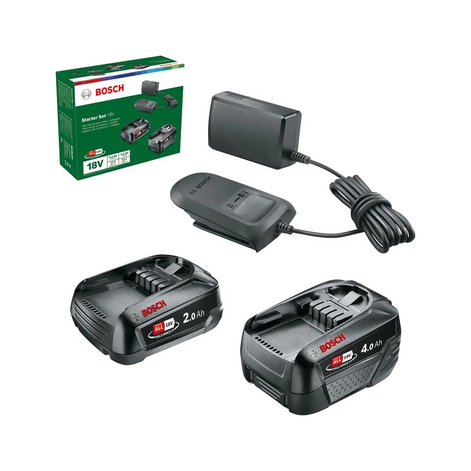 Bosch Starter Set 18V Batterie 2+4 Ah Caricabatteria AL 18V-20