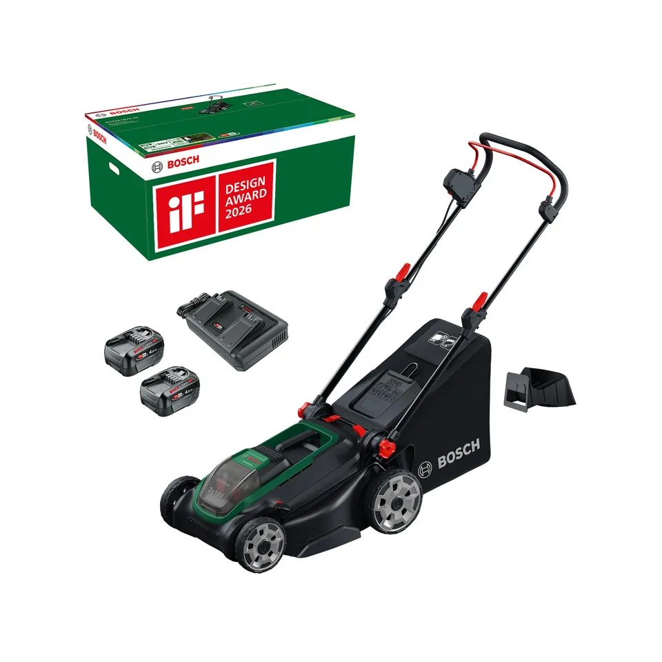 Bosch Rotak 18V2-43 rasaerba batteria 2x4.0Ah brushless