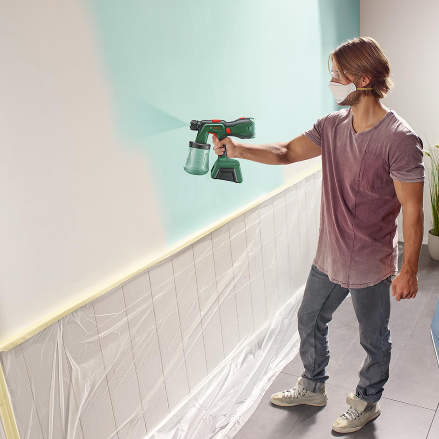 Bosch AdvancedSpray 18V-500 pistola vernice batteria 4Ah