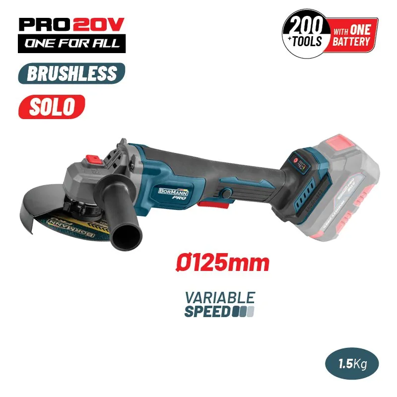 Bormann Smerigliatrice Angolare 20V 125mm Solo Corpo
