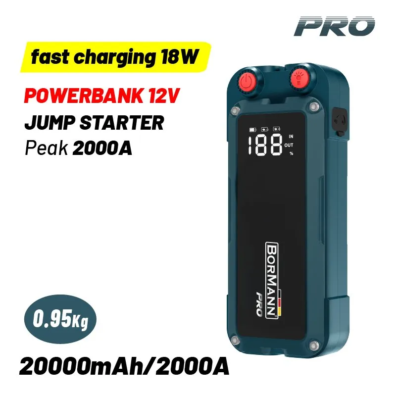 Bormann Pro BBC9030 avviatore batteria 12V 20000mAh 2000A