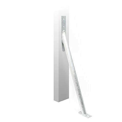 Wiltec Staffa Fissaggio Recinzione Acciaio Zincato 65 cm