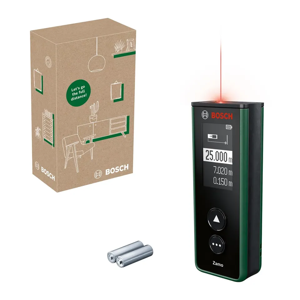Bosch Zamo Misuratore Laser 25 m Area con Memoria
