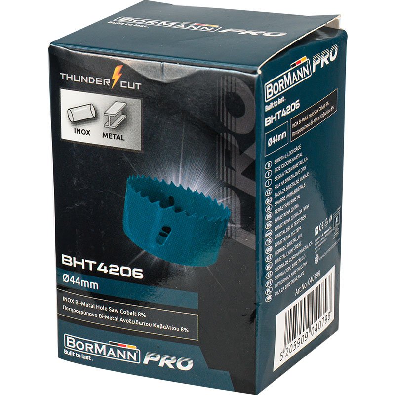 Bormann sega a tazza bimetallica 44mm cobalto 8%