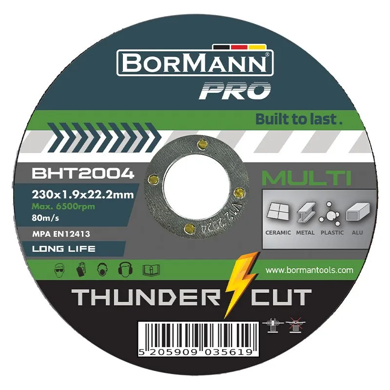 Bormann Thunder-Cut disco taglio 230x1,9mm multiuso