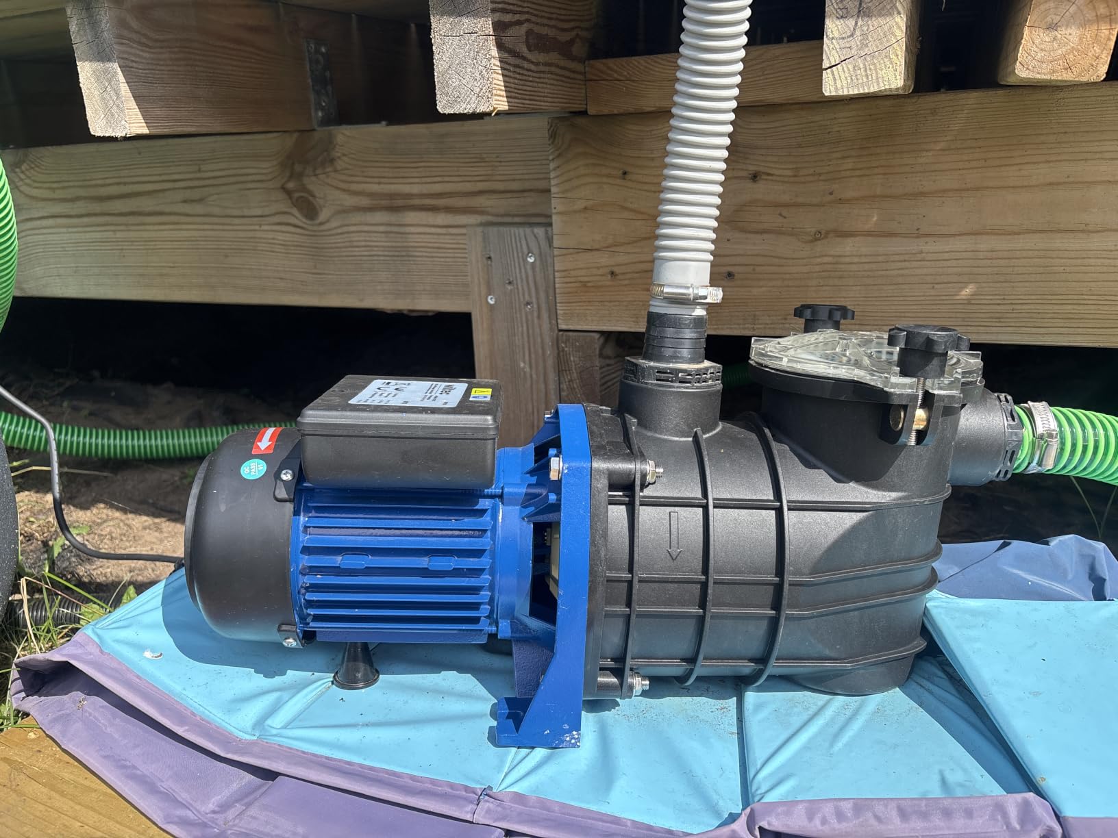 Wiltec Pompa Piscina 13800 l/h 550W con Prefiltro